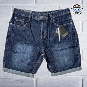 MENS BRAVE SOUL SKINNY STRETCH DENIM SHORTS SIZE LARGE